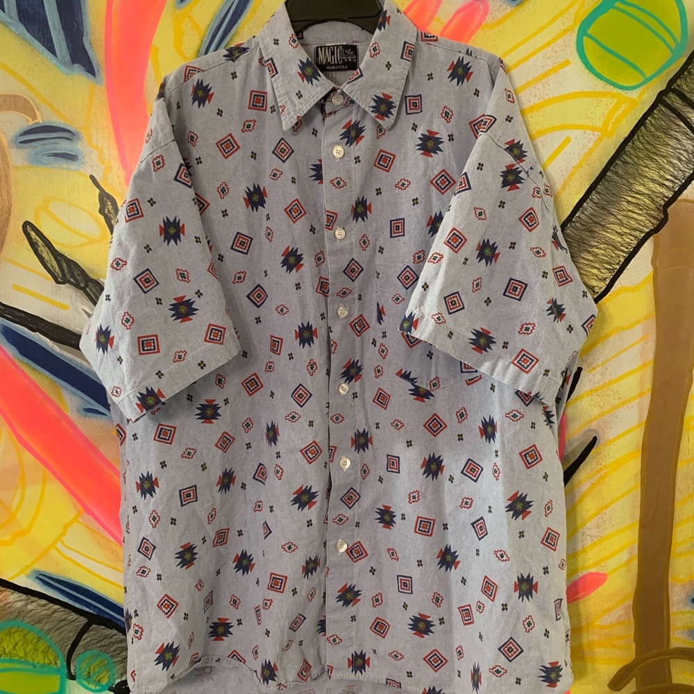 Vintage Magic Sportswear Southwest Button Down L